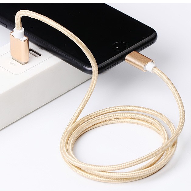 Dây cáp sạc i.phone chân dẹt Android loại dài 3m bọc dù sạc nhanh cổng lightning và usb micro, Type C