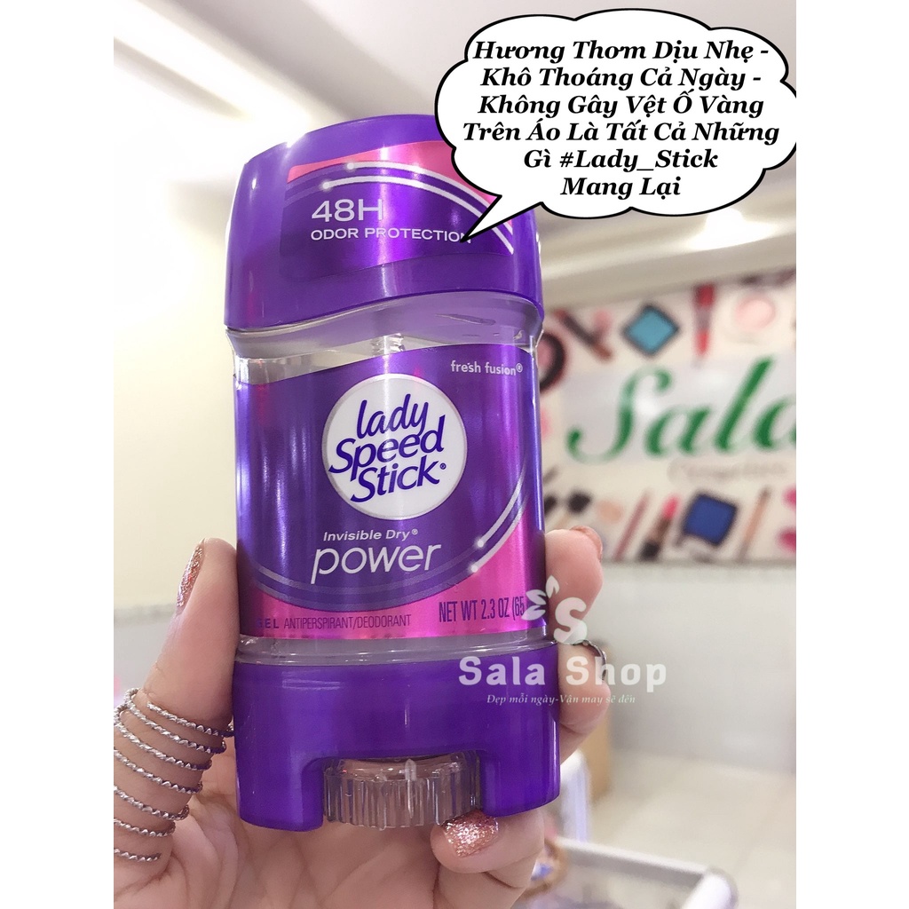Gel khử mùi lady speed stick fresh fusion 65g