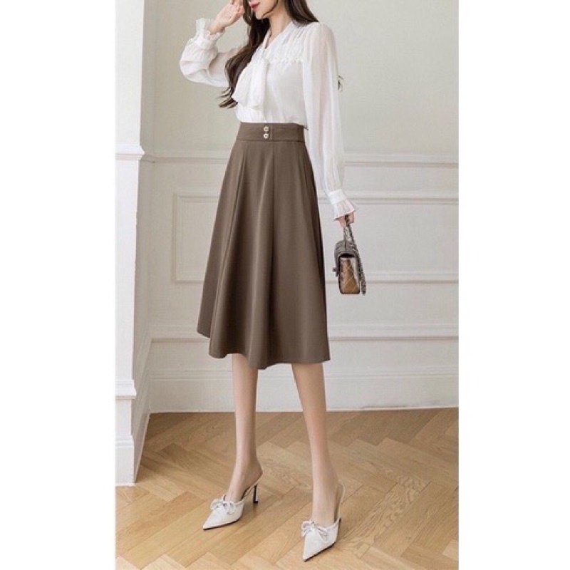 CHÂN VÁY MIDI dài thu đông chất liệu  tuyết mưa (NHÌN LÀ MÊ) | BigBuy360 - bigbuy360.vn