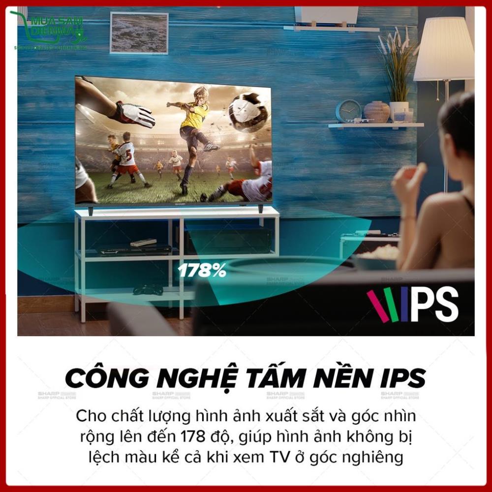 TV LED 4K 4T-C55DJ3X 55inch Sharp - Điều khiển bằng giọng nói Android 10