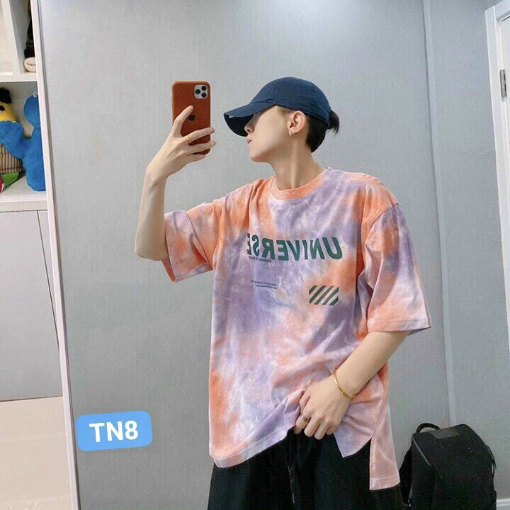 Áo thun unisex tay lỡ - Áo thun loang màu form rộng (có ảnh thật) | BigBuy360 - bigbuy360.vn