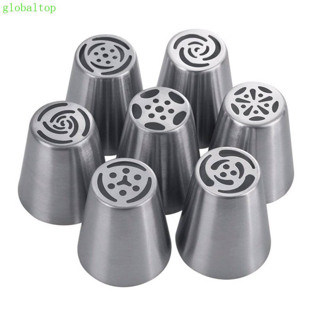 Set 7 Đuôi Bắt Bông Kem Trang Trí Bánh Bằng Thép Không Gỉ