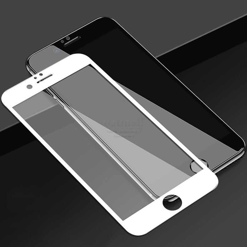 9D Full Coverage Cover Bảo vệ màn hình kính cường lực iPhone SE2 6 7 6s 8 Plus 2020 Đen trắng