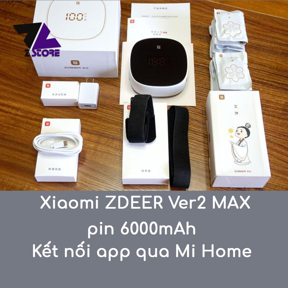 Máy chườm ngải cứu Xiaomi ZDEER Ver 2 Max - ZDA10MAX - ZDA9 - hộp quà biếu - Xông ngải cứu không lửa không khói