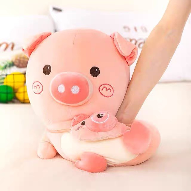 Gấu Bông Heo Đeo Máy Ảnh - Lợn Nhồi Bông Cao Cấp