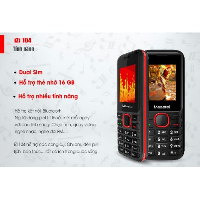 Điện thoại Masstel Izi 104
