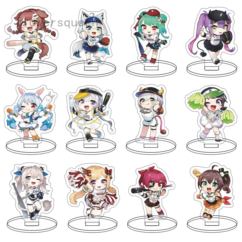 flowersqueen Mô Hình Đứng Bằng Acrylic Nhân Vật Usada Pekora Uruha Rushia Suisei Inugami Korone Dễ Thương