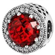 [CHARM BẠC 925 CAO CẤP] Charm đá Đỏ