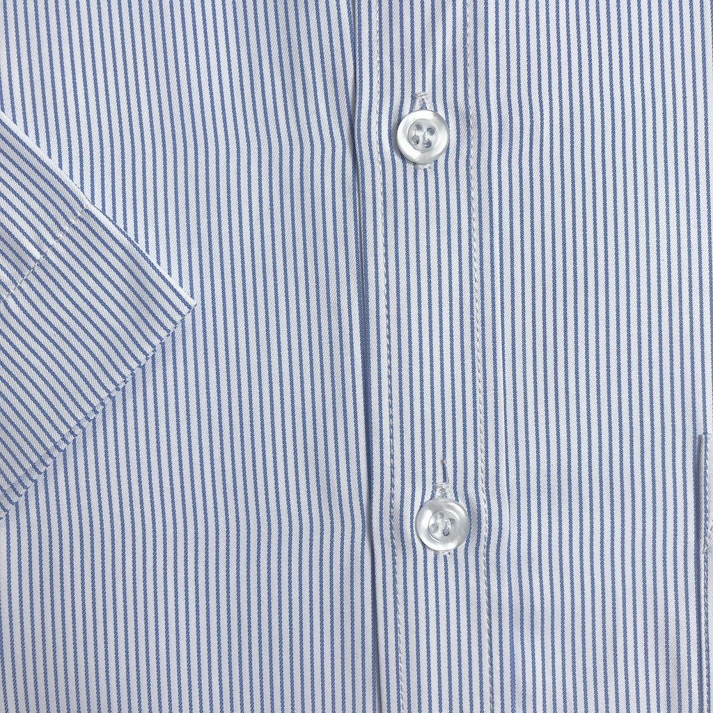 Áo sơ mi Nam Công sở Anton mi nam cộc tay kẻ sọc dọc xanh nhạt – 812 | BigBuy360 - bigbuy360.vn