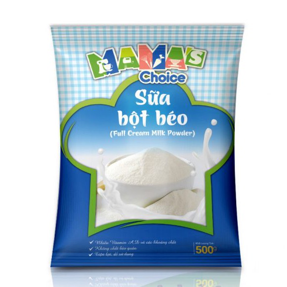 Bột Sữa Béo Full Cream Milk Powder- bột sữa béo nguyên kem dùng trong pha chế, làm bánh hoặc chế biến món ăn