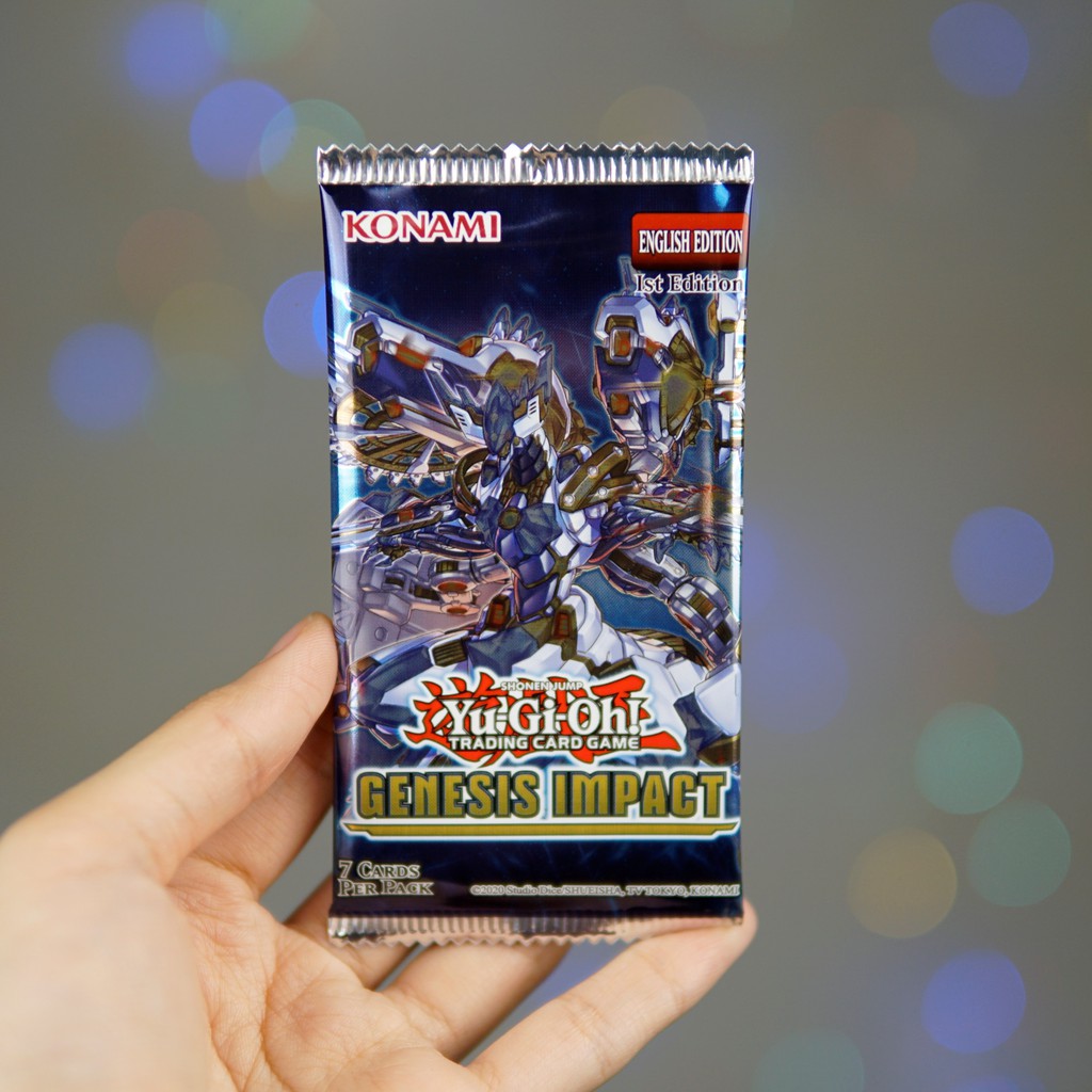 Túi thẻ bài Genesis Impact - Yugioh Booster Pack - 7 lá bài mỗi túi - Giao hình Pack ngẫu nhiên