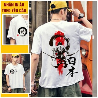 Áo tay lỡ, áo thun unisex in samurai nhật bản