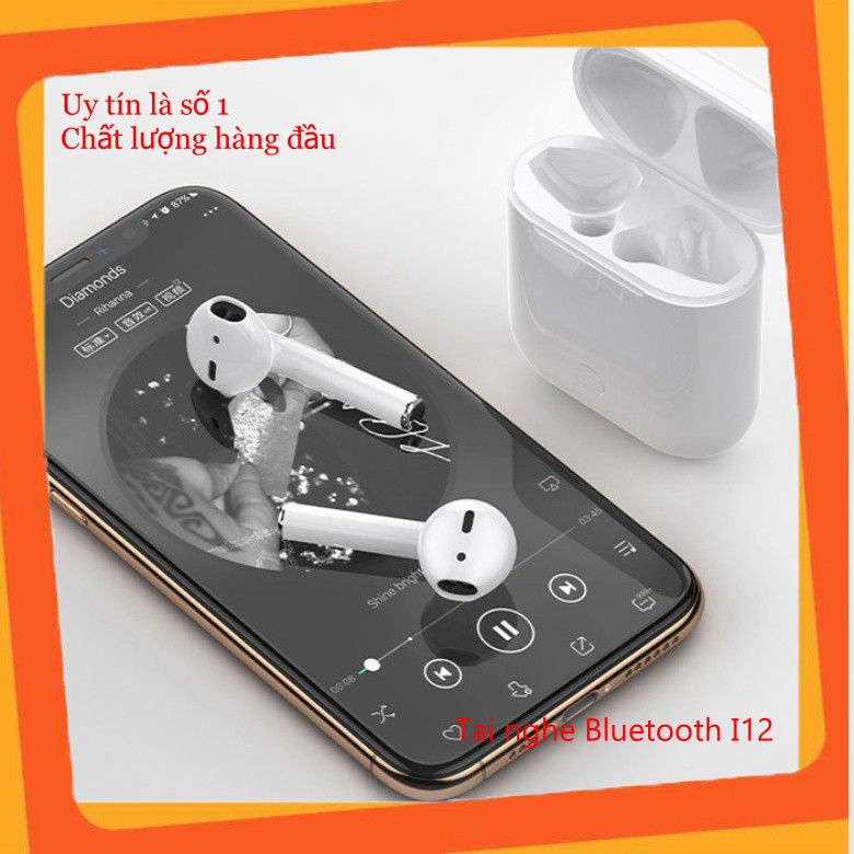 Tai Nghe Bluetooth Không Dây Nhét Tai I12 Kiêm Pin Sạc Dự Phòng bobstore01 | BigBuy360 - bigbuy360.vn