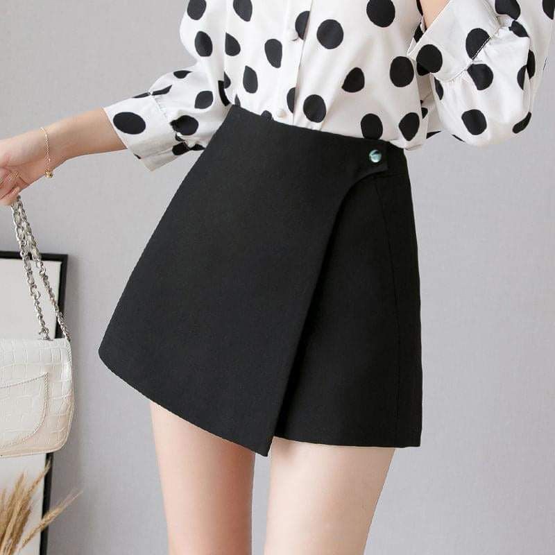 Chân váy chữ A vạt lệch phối cạp | BigBuy360 - bigbuy360.vn