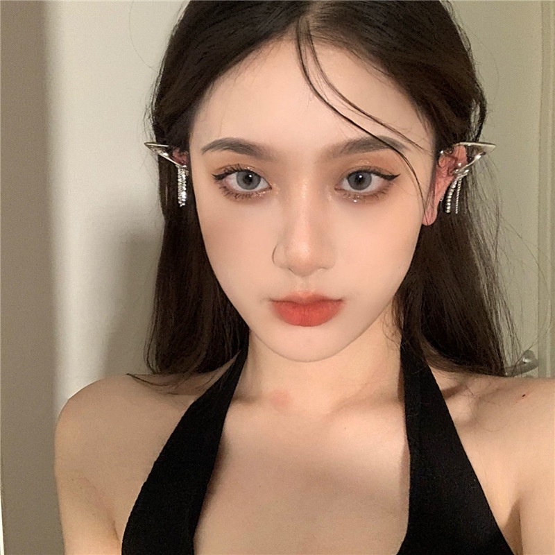 Hoa tai tua rua đính đá lấp lánh phong cách Âu Mỹ