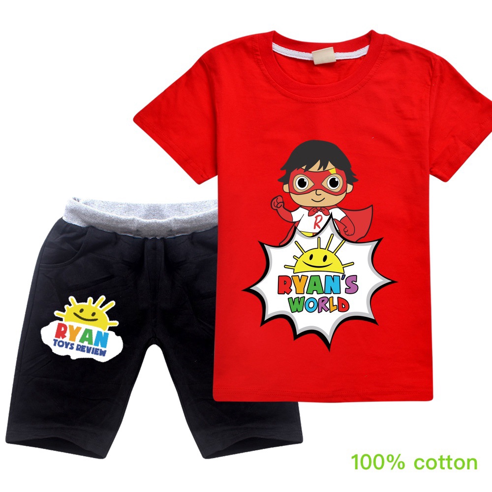 Bộ Đồ 2 Món Áo Thun Tay Ngắn Phối Quần Short Vải Cotton 100% In Họa Tiết Review Toys Review Thời Trang 2020 Cho Bé