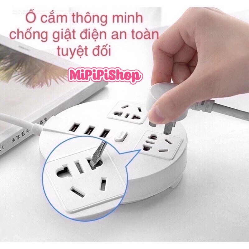 Ổ Cắm Điện Đa Năng,Tích Hợp Cổng USB Kiêm Đèn Học Chống Cận Bảo Vệ Mắt Cao Cấp Tiện Dụng-MIPIPISHOP