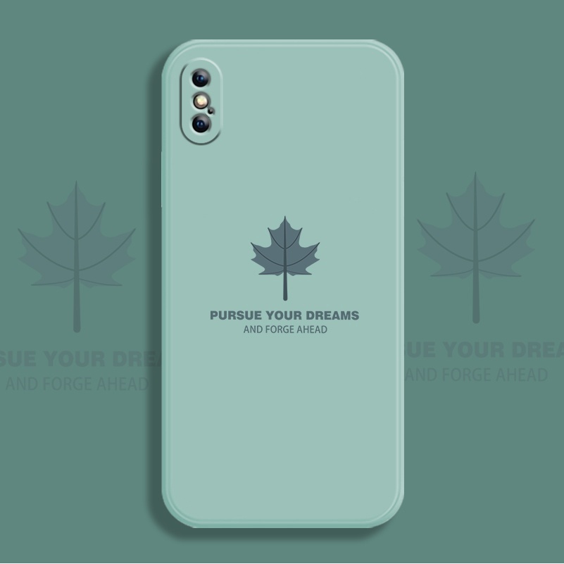 Ốp Điện Thoại Silicon Dẻo In Hình Lá Phong Phong Cách Châu Âu Cho Iphone 6 6s 7 8 Plus Se2020 X Xs Max Xr