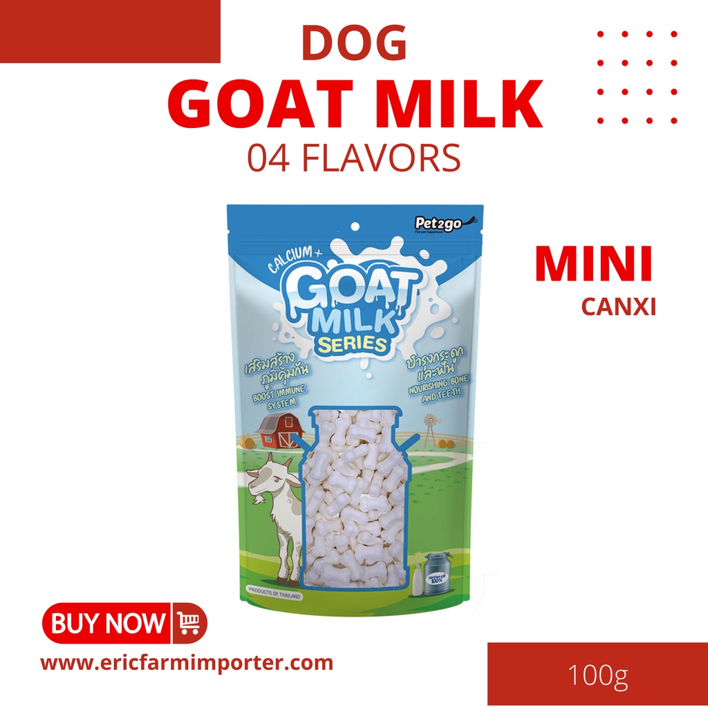 Kẹo sữa dê PET2GO Mini 100g 🐶 FREE SHIP 🐶 Đồ ăn vặt cho chó mèo Thái Lan Canxi