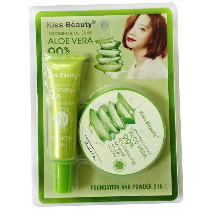 Bộ trang điểm lô hội Kiss Beauty Smoothing & Moisture Aloe Vera | BigBuy360 - bigbuy360.vn