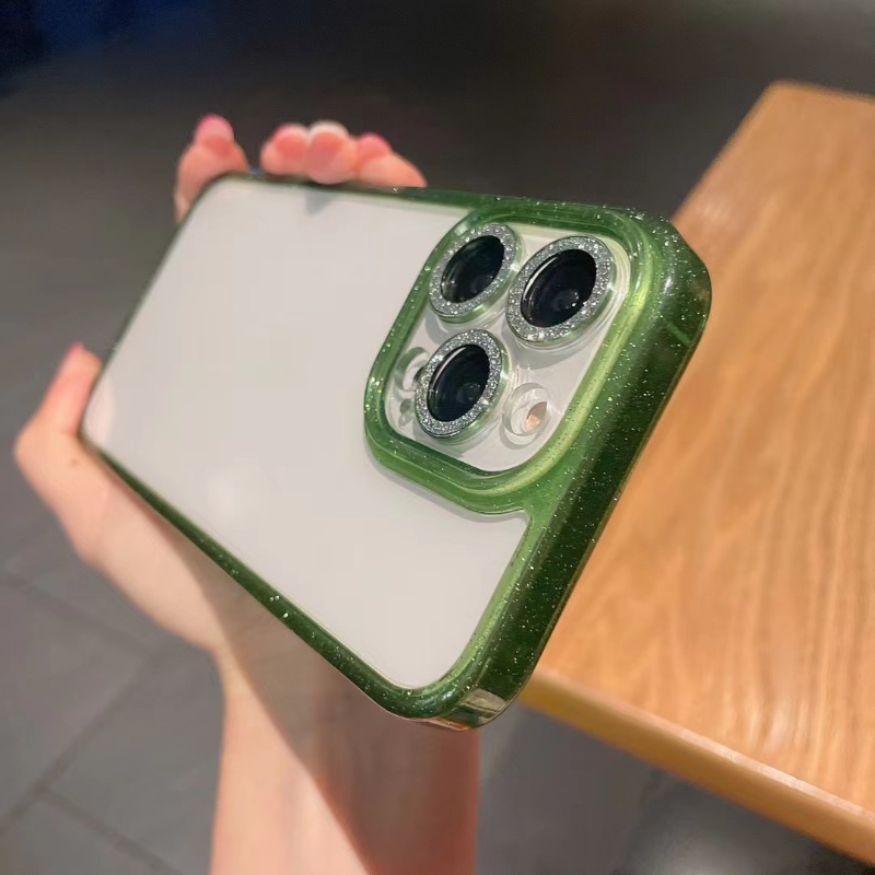 Ốp Điện Thoại Cứng Chống Sốc Phối Kim Tuyến Lấp Lánh Cho iPhone 14 plus 13 12 11 Pro max