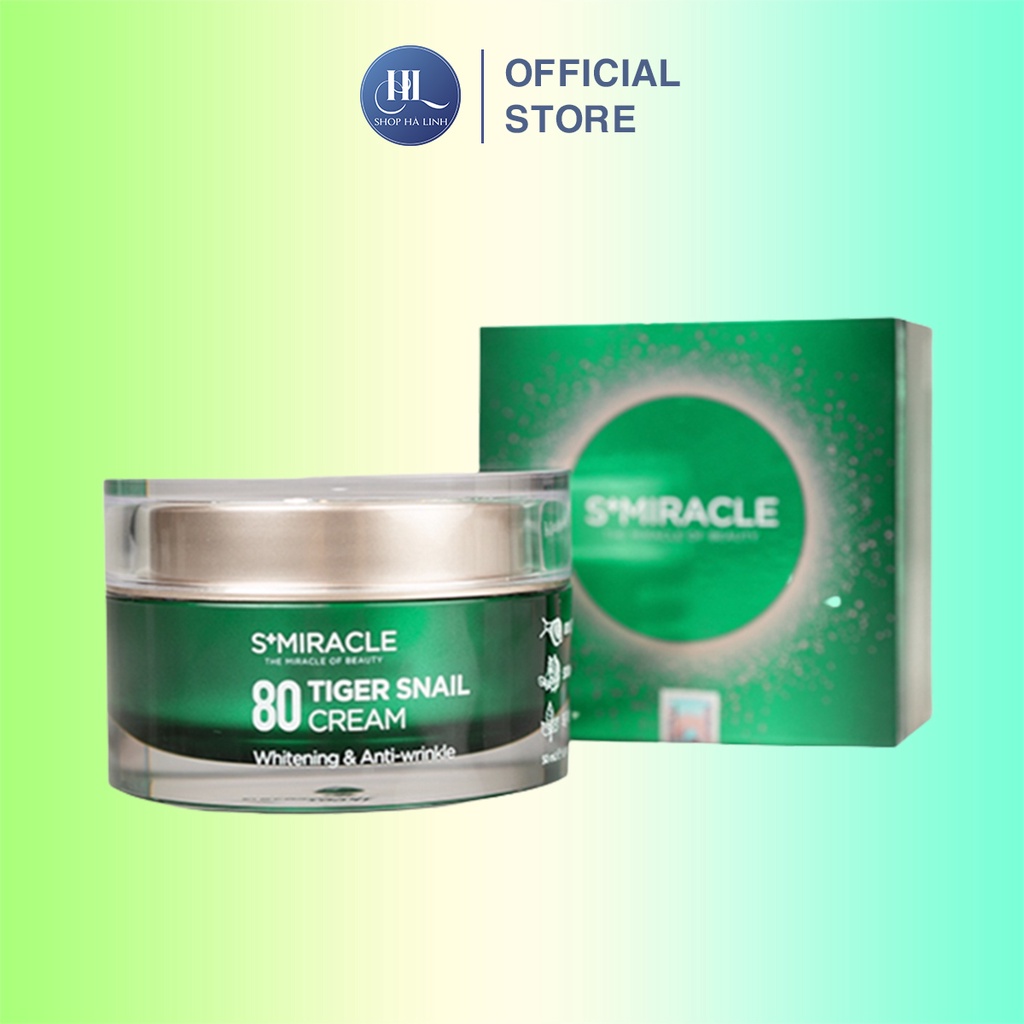 Kem Dưỡng Trắng Da Chống Nhăn Ốc Sên 80% S + Miracle Tiger Snail Cream 50ml - Hàn Quốc