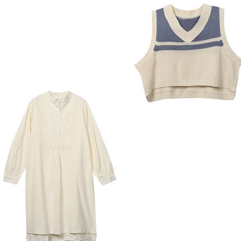 Áo Dệt Kim Không Tay Cổ Chữ V Màu Sắc Thời Trang Mùa Thu Cho Nữ