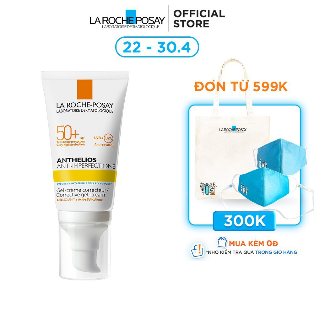 Kem chống nắng giúp bảo vệ da dành cho da bóng dầu, dễ nổi mụn La Roche-Posay Anthelios Anti-Imperfection 50ml | BigBuy360 - bigbuy360.vn