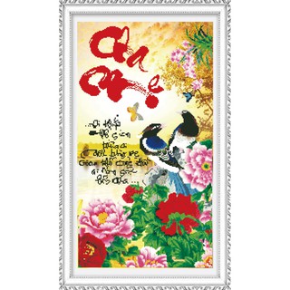 Tranh đá hạt tròn đi khắp thê gian không ai khổ bằng mẹ h726