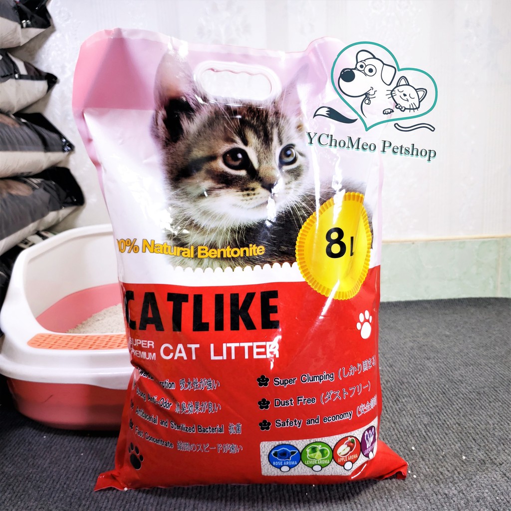 Cát vệ sinh cho Mèo CATLIKE Cát vệ sinh khử mùi,diệt khuẩn cho mèo CAT LITTER túi 8 lít