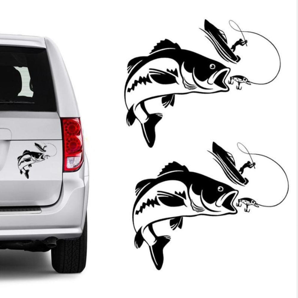 Decal Dán Trang Trí Cửa Sổ Xe Hơi Hình Cá
