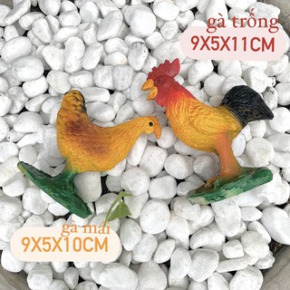 1 Con Gà Trang Trí Hồ Cá, Sân Vườn..