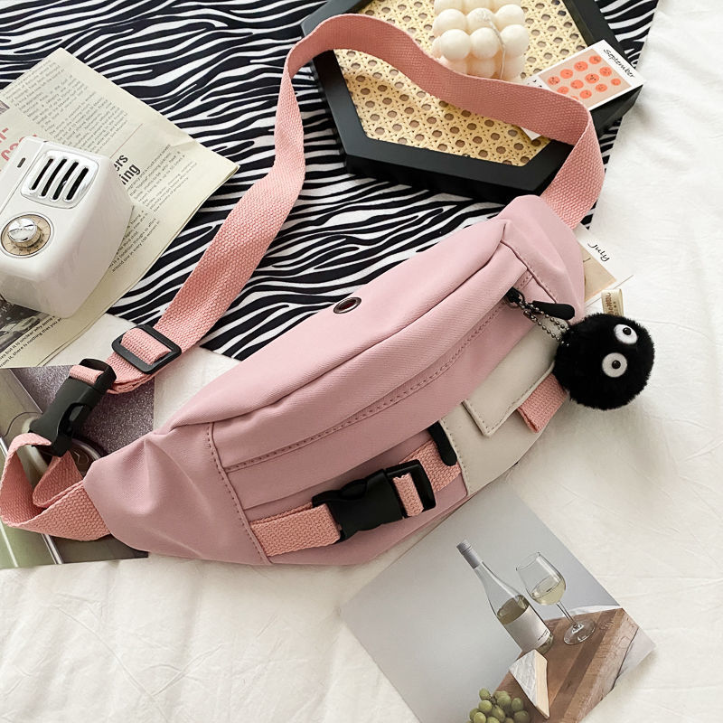 Túi Đeo Chéo Ngực Vải canvas Phong Cách Harajuku Nhật Bản Thời Trang Cho Nam Và Nữ