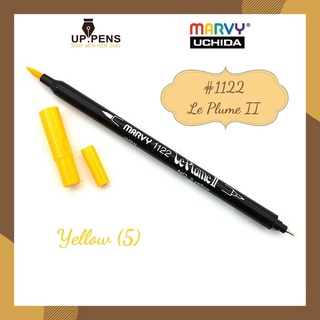 Bút brush viết calligraphy hai đầu Marvy 1122  - Màu vàng (Yellow - 5)