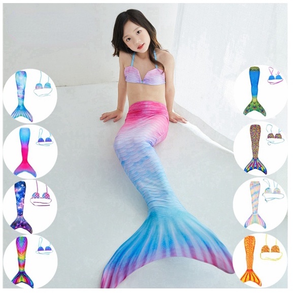 Bộ Đồ Bơi Đuôi Nàng Tiên Cá Dễ Thương Cho Bé