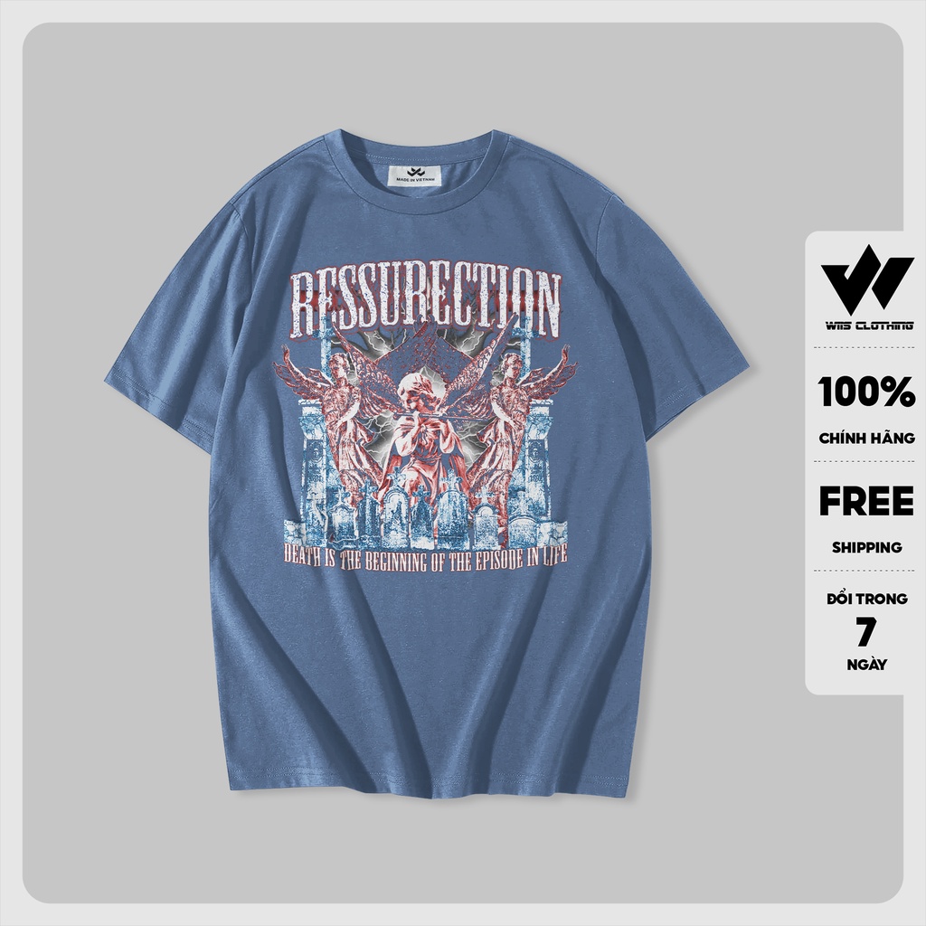 Áo thun tay lỡ WIIS unisex phông form rộng Ressurection thời trang nam nữ ulzzang oversize
