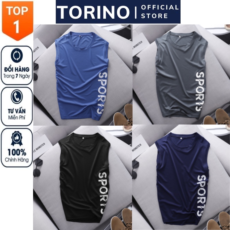 Áo ba lỗ nam, áo sát nách, áo chơi thể thao, áo tập gym chất vải Cotton Thái co giãn 4 chiều, thoáng mát, form đẹp