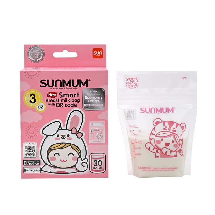 Hộp 30 túi trữ sữa Sunmum 100ml