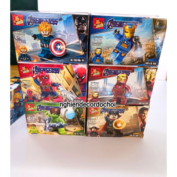 LEGO Avengerss siêu anh hùng, Combo 10 hộp lego cam kết đẹp như hình.