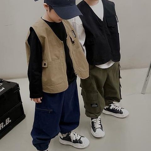 Áo Khoác Ghi Lê Thời Trang Xuân Thu Cho Bé Trai