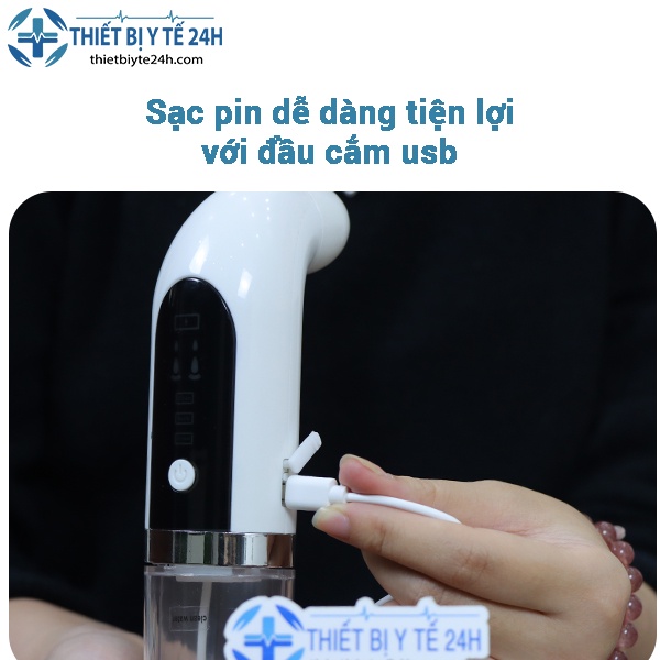 Máy Hút Mụn Làm Sạch Sâu - Super Micro Bubble Face Cleaner - Massage, Dưỡng Ẩm, Sạch Da