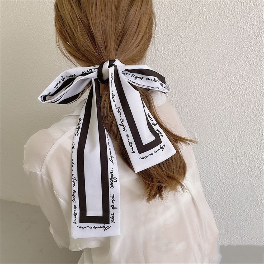 Dây Ruy Băng Cột Tóc Dáng Dài Họa Tiết Hoa Phong Cách Bohemian Thời Trang Cho Nữ