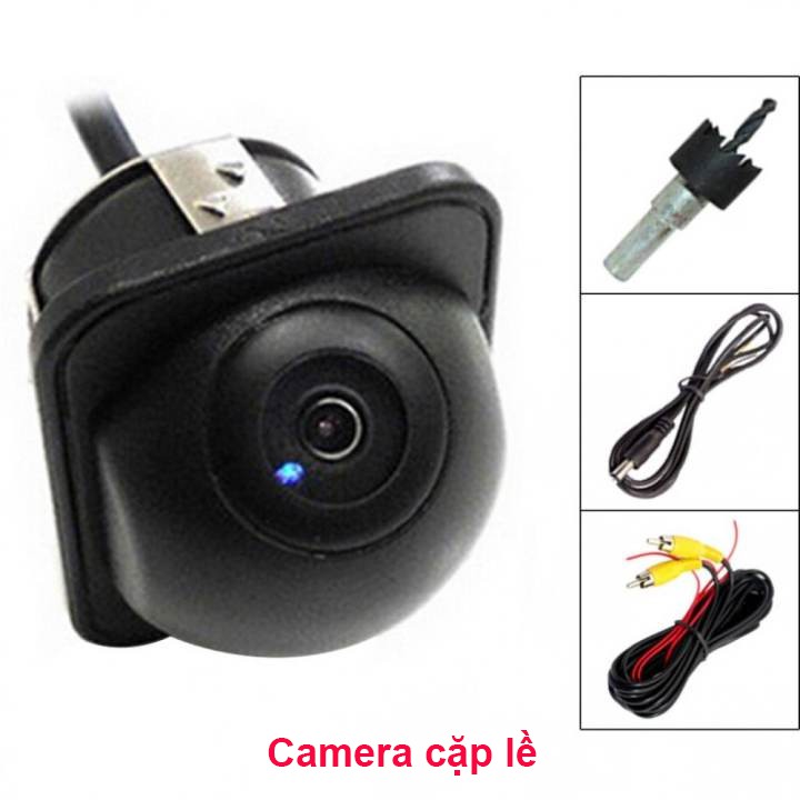 Bộ màn hình và camera cặp lề, màn hình công nghệ LCD đặt taplo, 650TV Line, tặng kèm viên sủi rửa kính siêu sạch