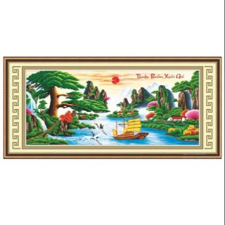 Tranh đính đá thuận buồm xuôi gió DF082 kích thước 200 x 85 cm