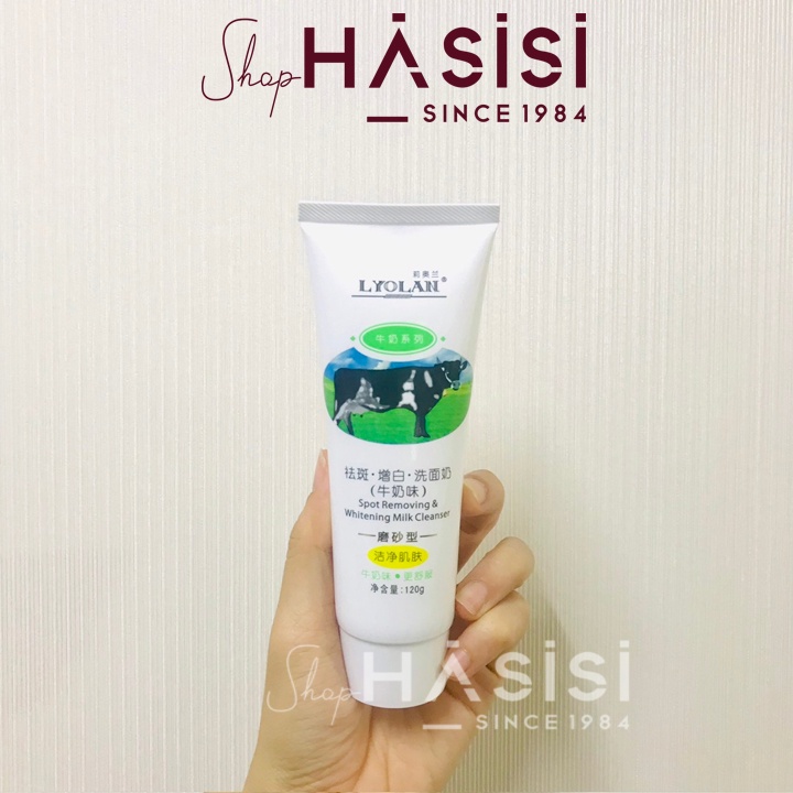 Sữa Rửa Mặt Con Bò LYOLAN - Sport Removing & Whitening Milk Essence Skin Softening Cleanser 120g