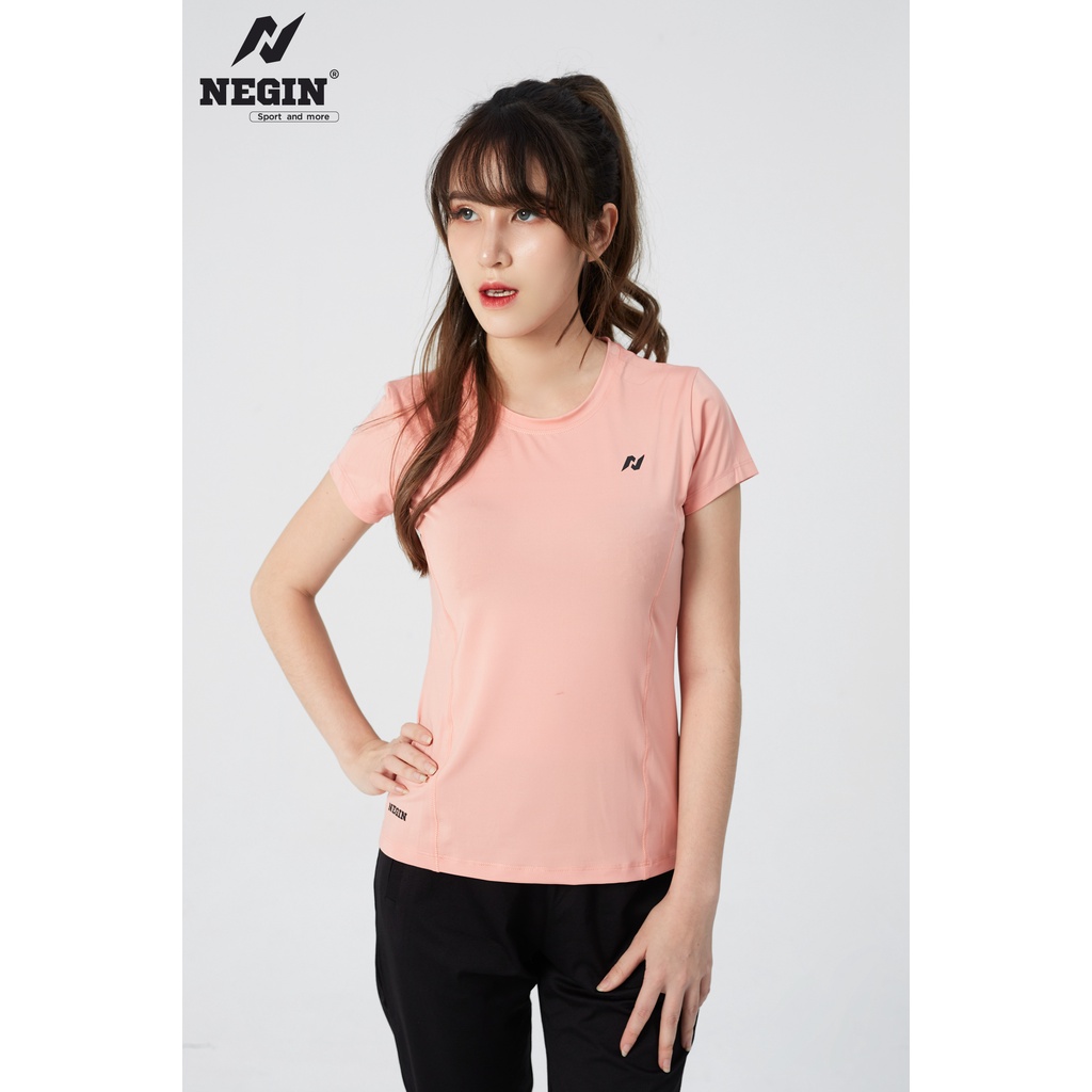 Áo Thun T-Shirt Nữ Thiết Kế Cổ Tròn Ngắn Tay Form Ôm Body, Chất Vải Co Giãn Thoáng Mát AN348W | BigBuy360 - bigbuy360.vn