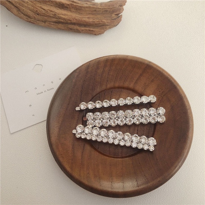 Set kẹp tóc đính đá sáng Khả Ngân - Tuệ Nhi - 11 tháng 5 ngày / Cặp tóc mái đính đá sang chảnh