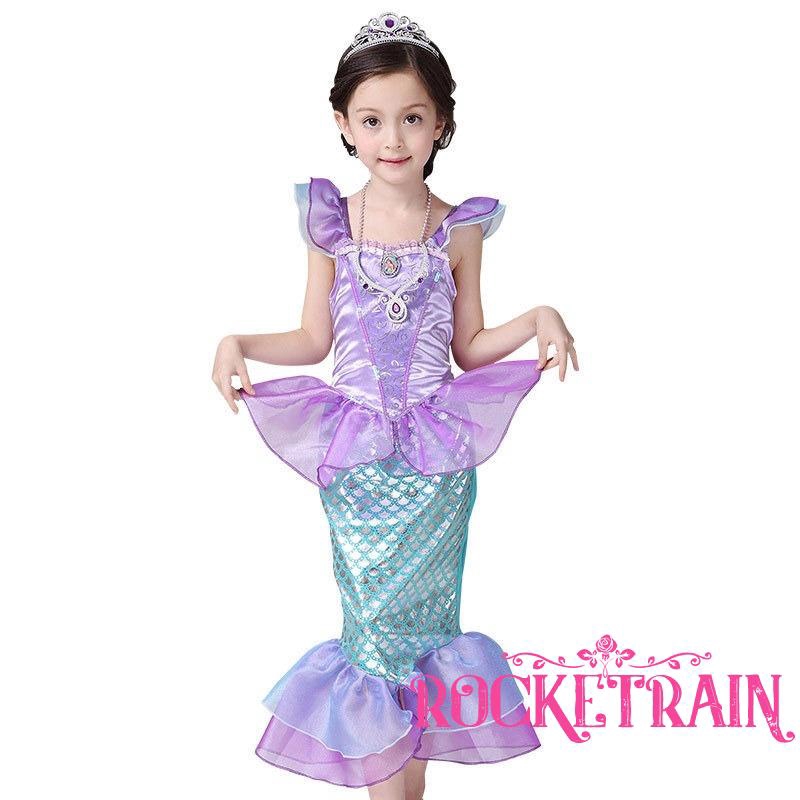Đầm đuôi cá phong cách nàng tiên cá xinh xắn cho bé