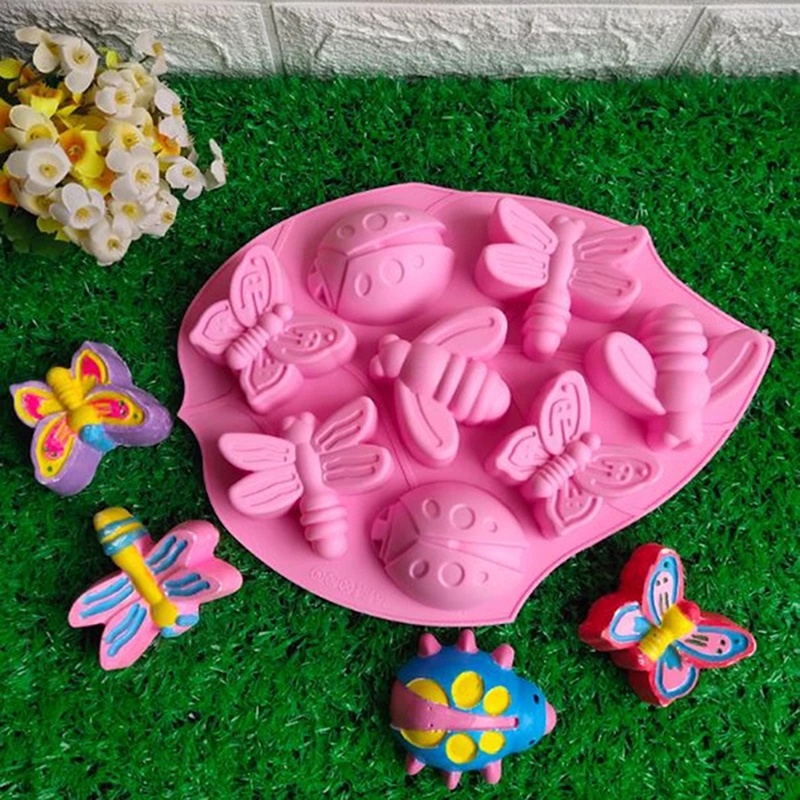 {FCC} Cartoon Animal Flower Insect Ice Cube Chocolate DIY Silicone Mold Baking Mold{yancrane3.vn}