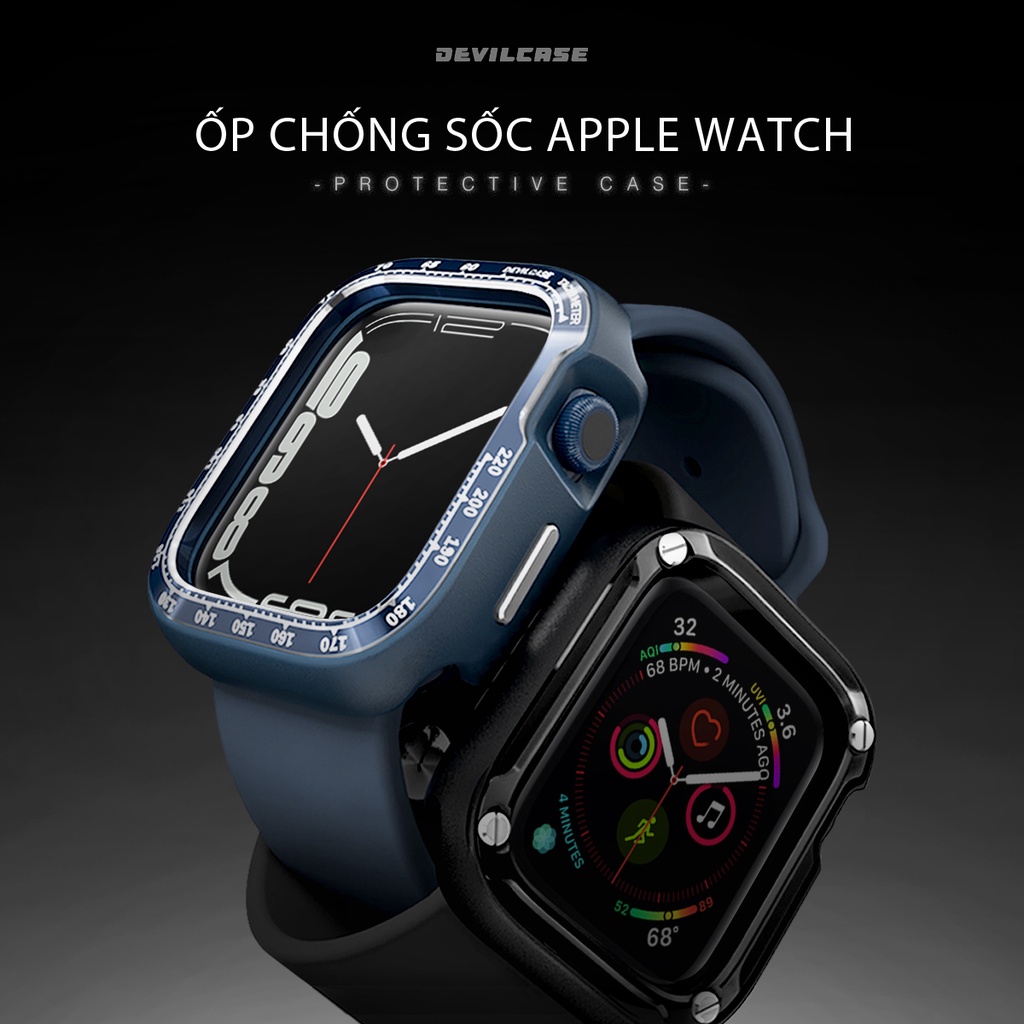 Ốp chống sốc DEVILCASE dành cho Apple Watch 4 5 6 SE (44mm), Series 7 (41mm), Series 7 (45mm)- Cao cấp chính hãng